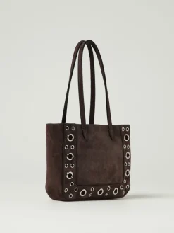 Borsa Nellcôte Valentino Garavani in camoscio con borchie applicate