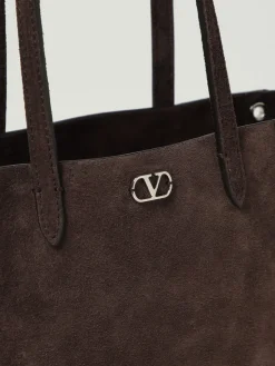 Borsa Nellcôte Valentino Garavani in camoscio con borchie applicate