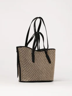 Borsa Never Without Medium Coccinelle in rafia e pelle