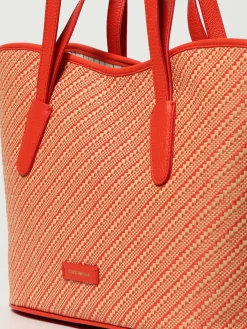 Borsa Never Without Medium Coccinelle in rafia e pelle