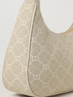 Borsa Oval T Twinset in canvas con monogram all over