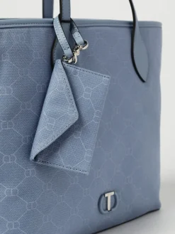 Borsa Oval T Twinset in cotone e pelle sintetica