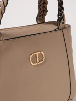 Borsa Oval T Twinset in pelle sintetica a grana