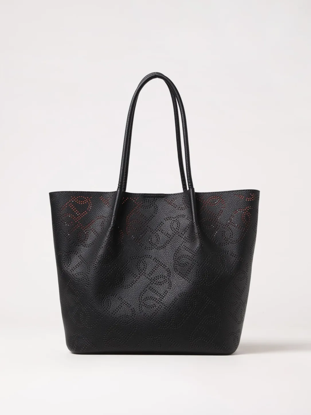 Borsa Oval T Twinset in pelle sintetica con logo traforato