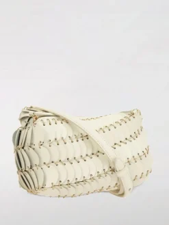 Borsa Paco Rabanne in pelle con anelli metallici