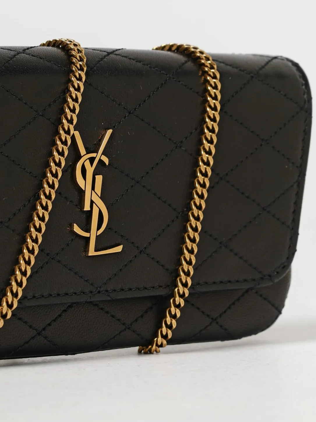 Borsa per smartphone Gaby Saint Laurent in nappa trapuntata