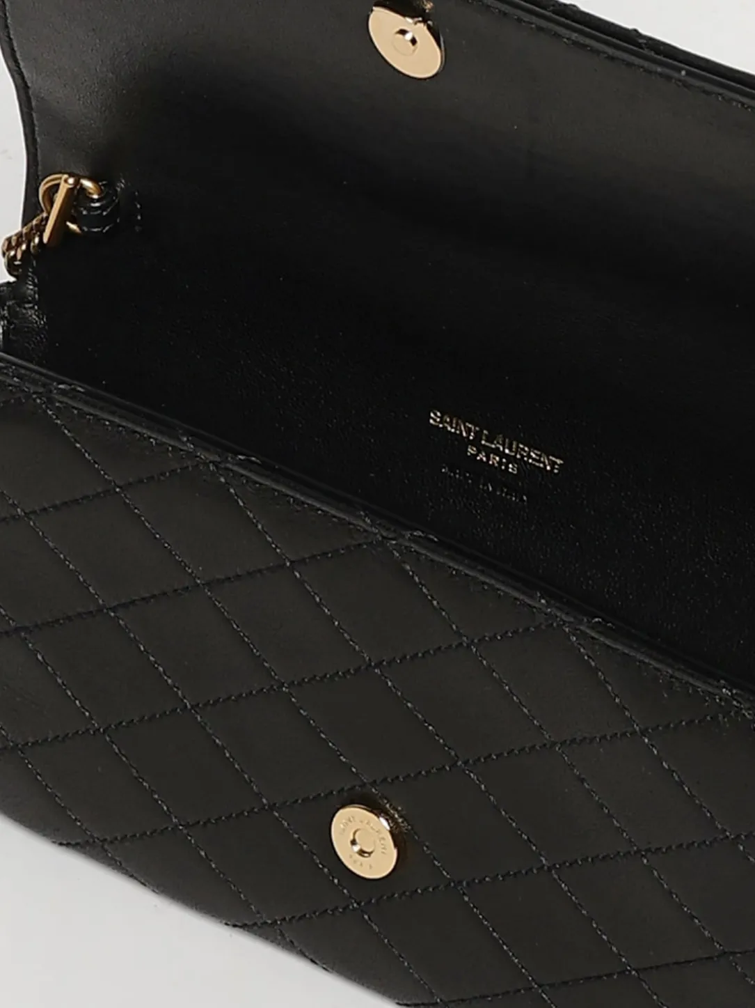 Borsa per smartphone Gaby Saint Laurent in nappa trapuntata