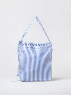 Borsa Philosophy Di Lorenzo Serafini in nylon con stampa a righe