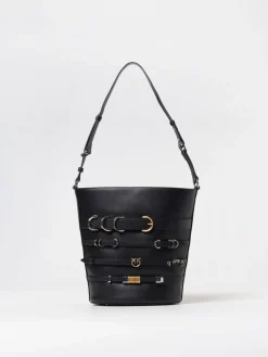 Borsa Pinko in pelle con anelli metallici