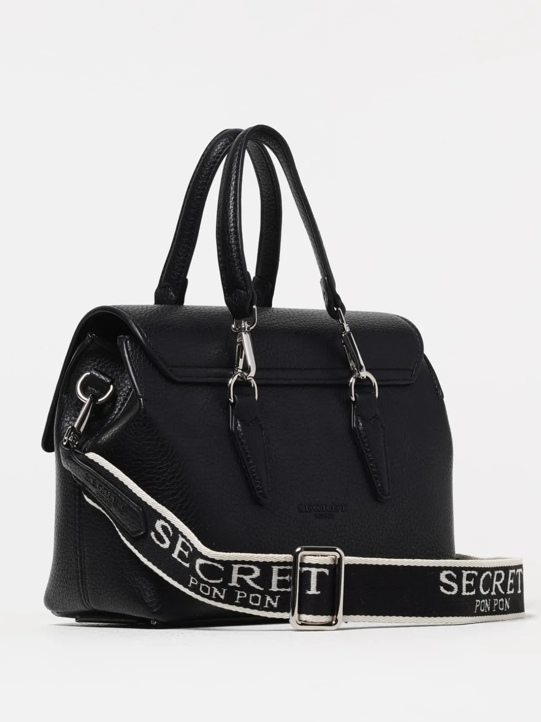 Borsa Quiny Secret Pon-Pon in pelle sintetica