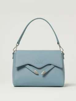 Borsa Quira Grain Small Secret Pon-Pon in pelle sintetica saffiano