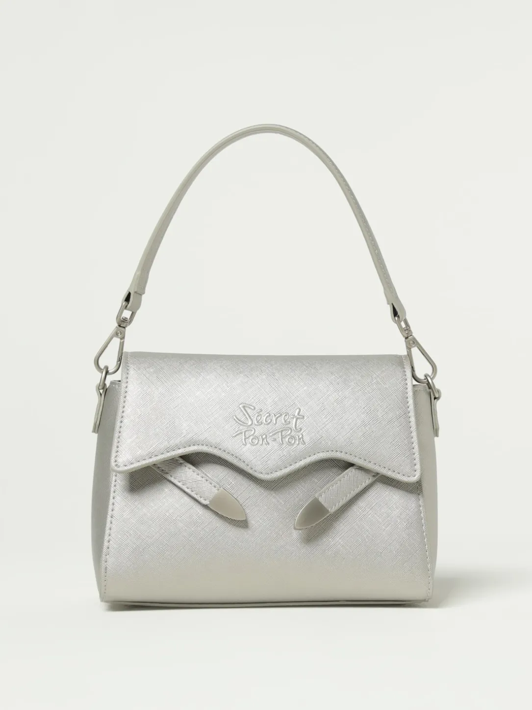 Borsa Quira Grain XSmall Secret Pon-Pon in pelle sintetica saffiano