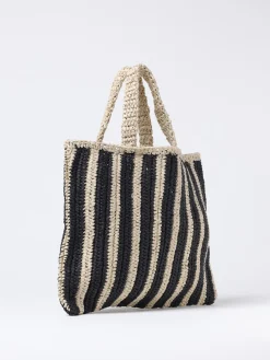 Borsa Riccione Liu Jo in rafia a righe bicolor