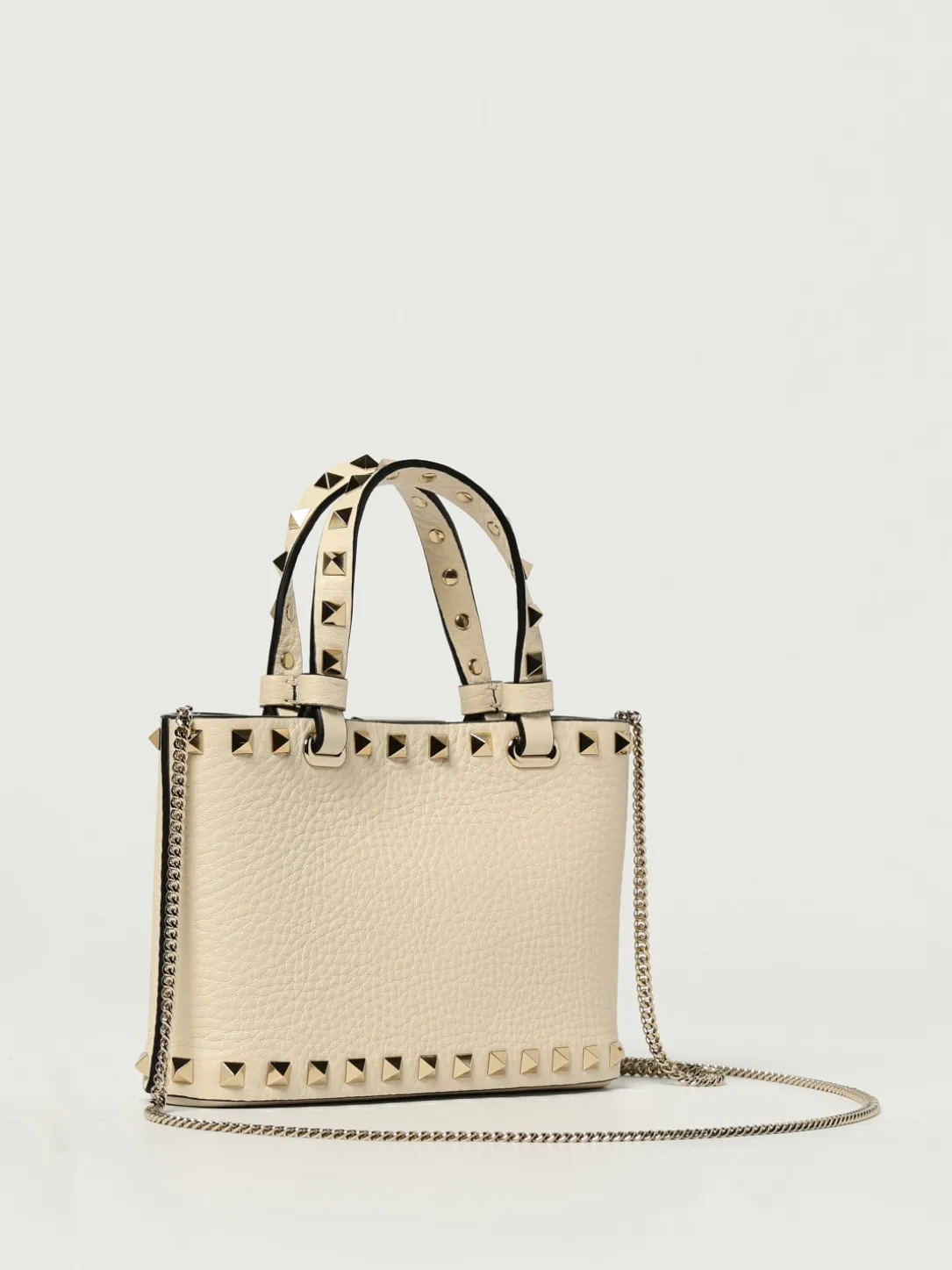 Borsa Rockstud Valentino Garavani in pelle a grana