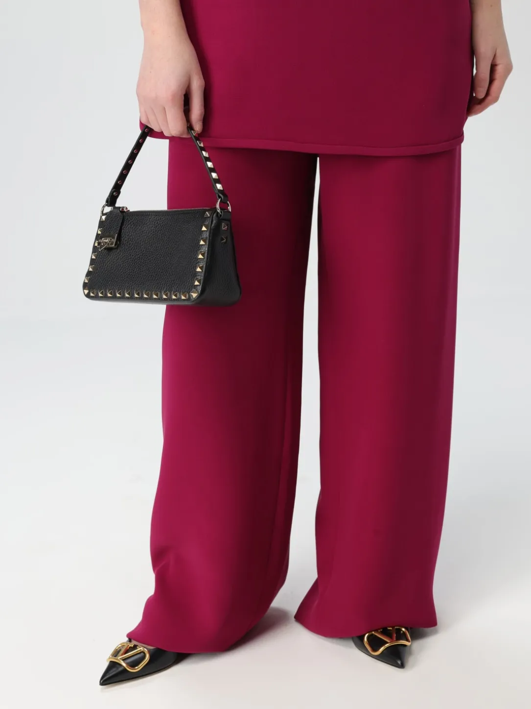 Borsa Rockstud Valentino Garavani in pelle a grana