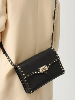 Borsa Rockstud Valentino Garavani in pelle a grana