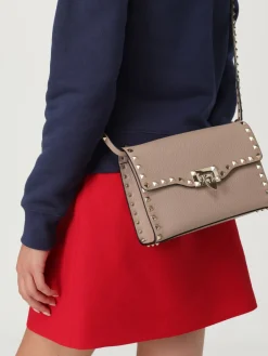 Borsa Rockstud Valentino Garavani in pelle a grana