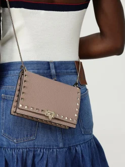 Borsa Rockstud Valentino Garavani in pelle a grana