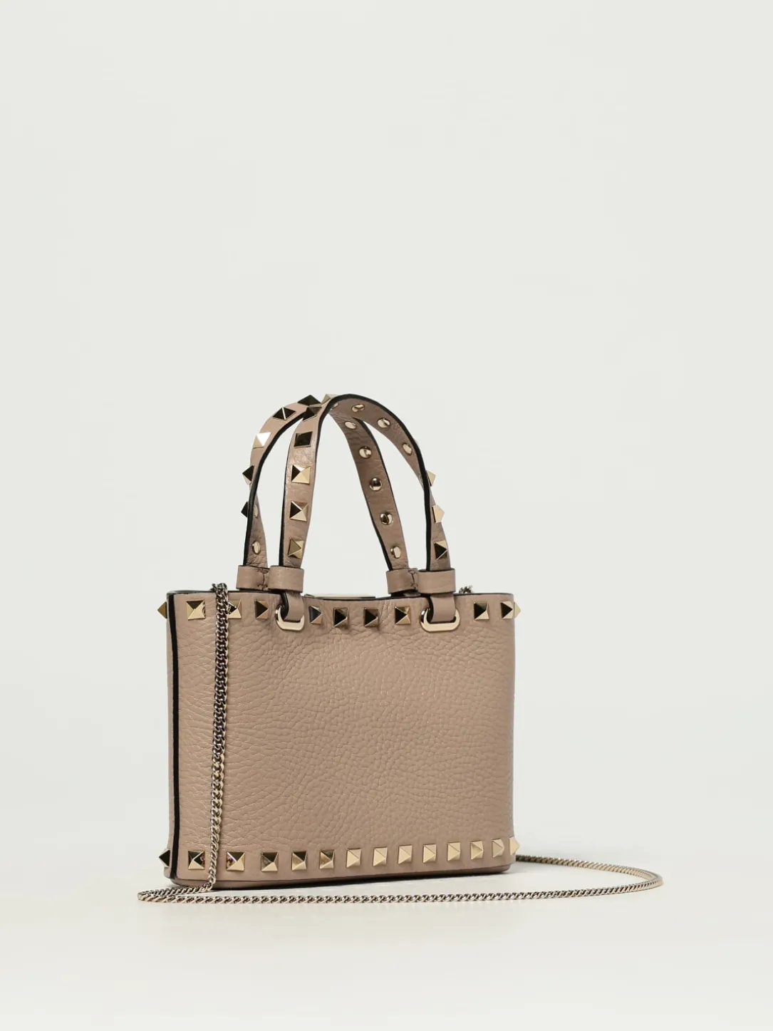 Borsa Rockstud Valentino Garavani in pelle a grana