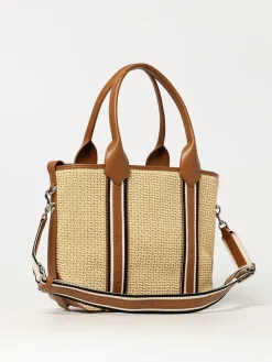 Borsa Script Hogan in pelle e rafia