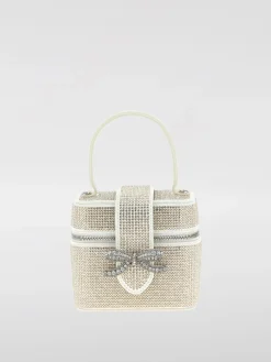 Borsa Self-Portrait in pelle sintetica con strass all over