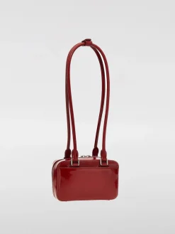 Borsa Self-Portrait in pelle spazzolata con fiocchi gioiello