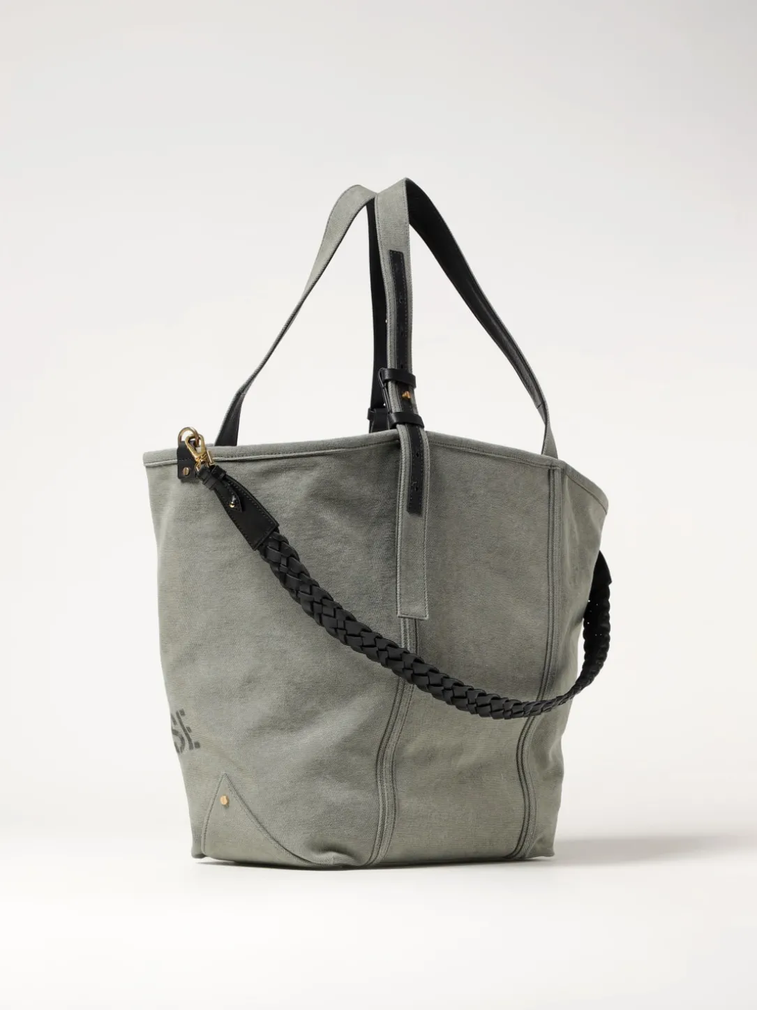 Borsa Shopping 24.7 EW Golden Goose in canvas di cotone
