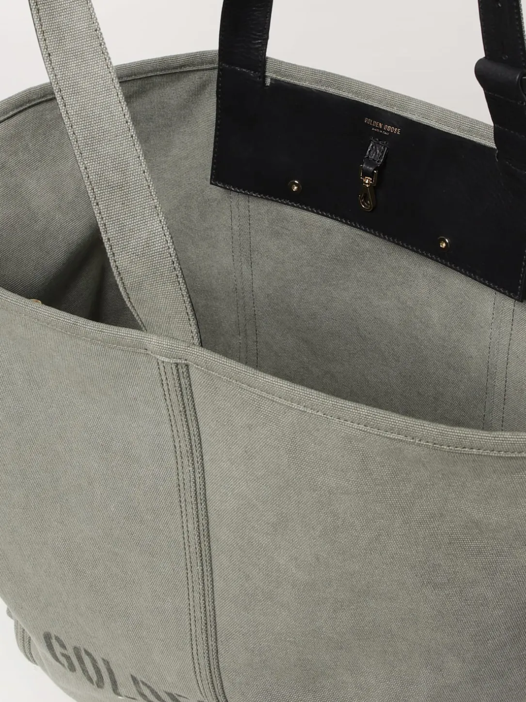 Borsa Shopping 24.7 EW Golden Goose in canvas di cotone