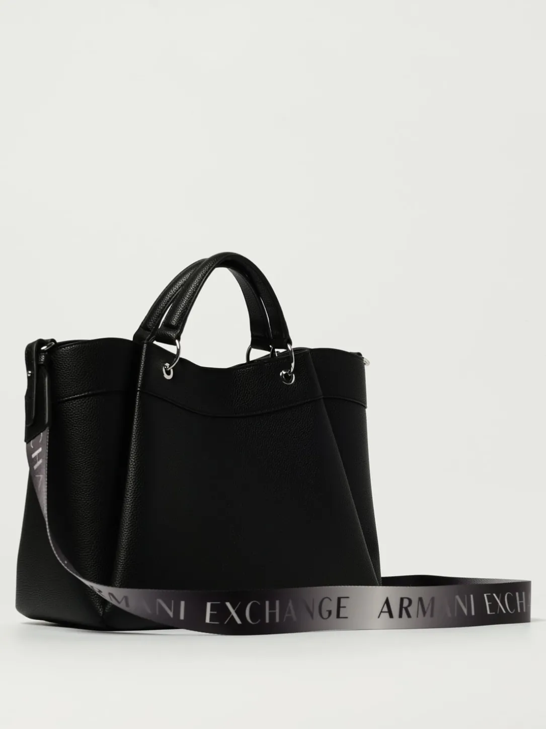 Borsa Shopping a mano con logo Armani Exchange