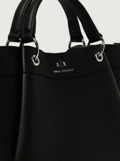Borsa Shopping a mano con logo Armani Exchange