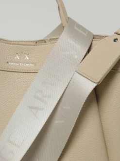 Borsa Shopping a mano con logo Armani Exchange