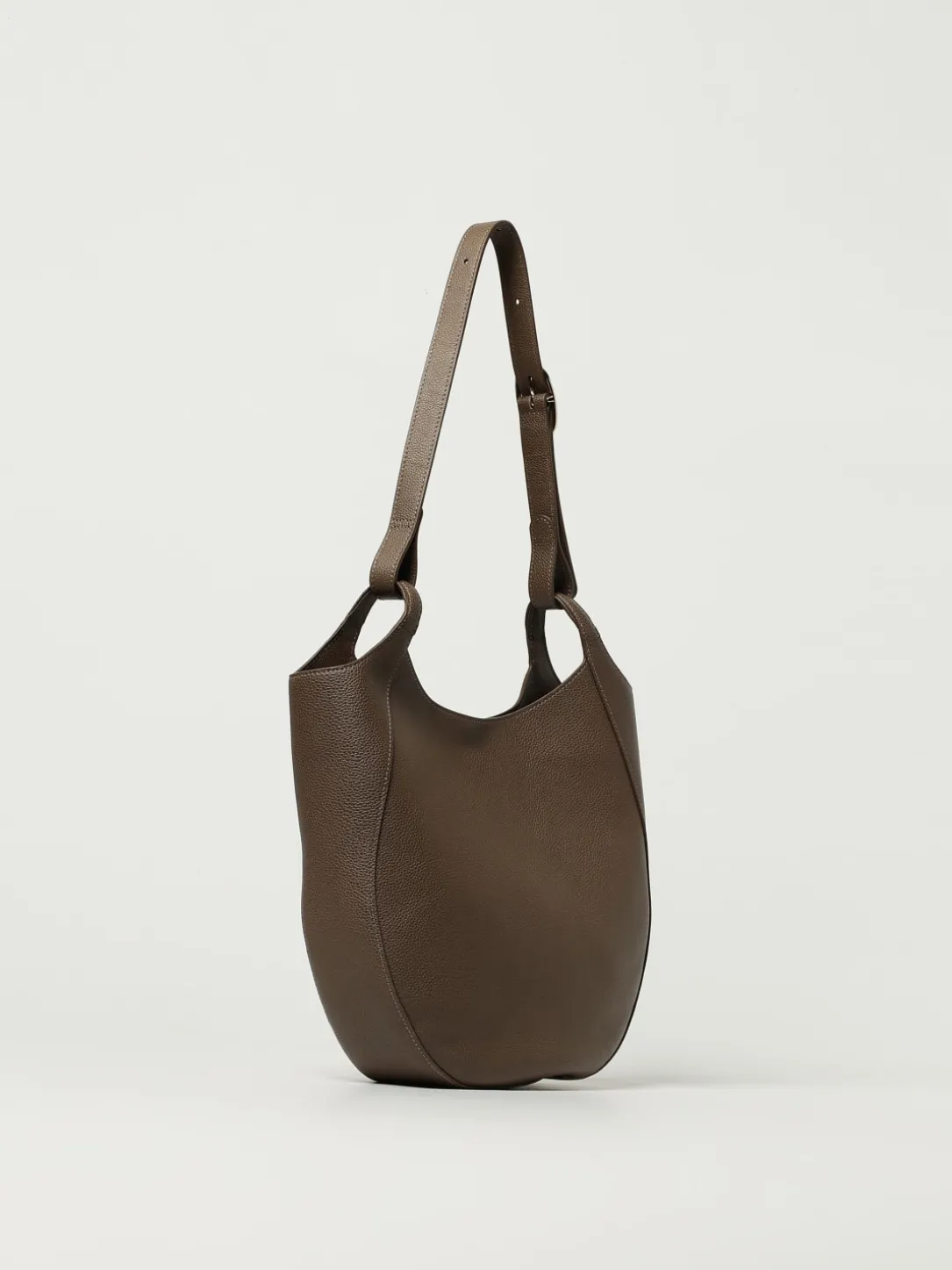 Borsa Shopping bag L Le Foulonné Longchamp in pelle a grana