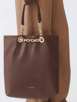 Borsa Shopping eyelet in nappa Fabiana Filippi