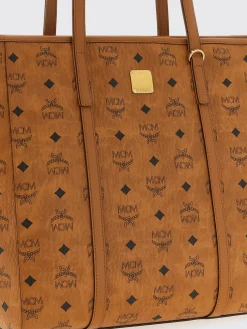 Borsa shopping Toni media in tela stampata Mcm