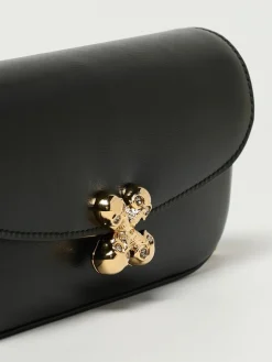 Borsa Skull Flower McQueen in pelle palmellata