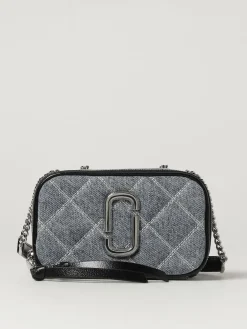 Borsa Snapshot Marc Jacobs in denim trapuntato e pelle