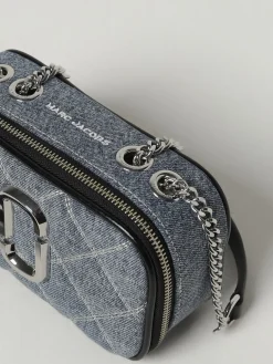 Borsa Snapshot Marc Jacobs in denim trapuntato e pelle