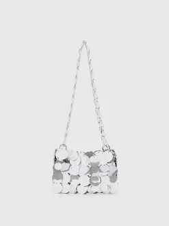 Borsa Sparkle Discs Nano Rabanne in paillettes