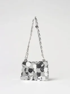 Borsa Sparkle Mini Rabanne in paillettes