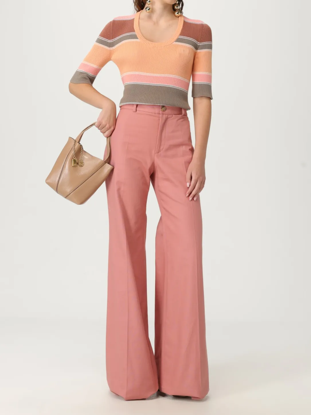 Borsa Spin Mini Chloé in pelle a grana