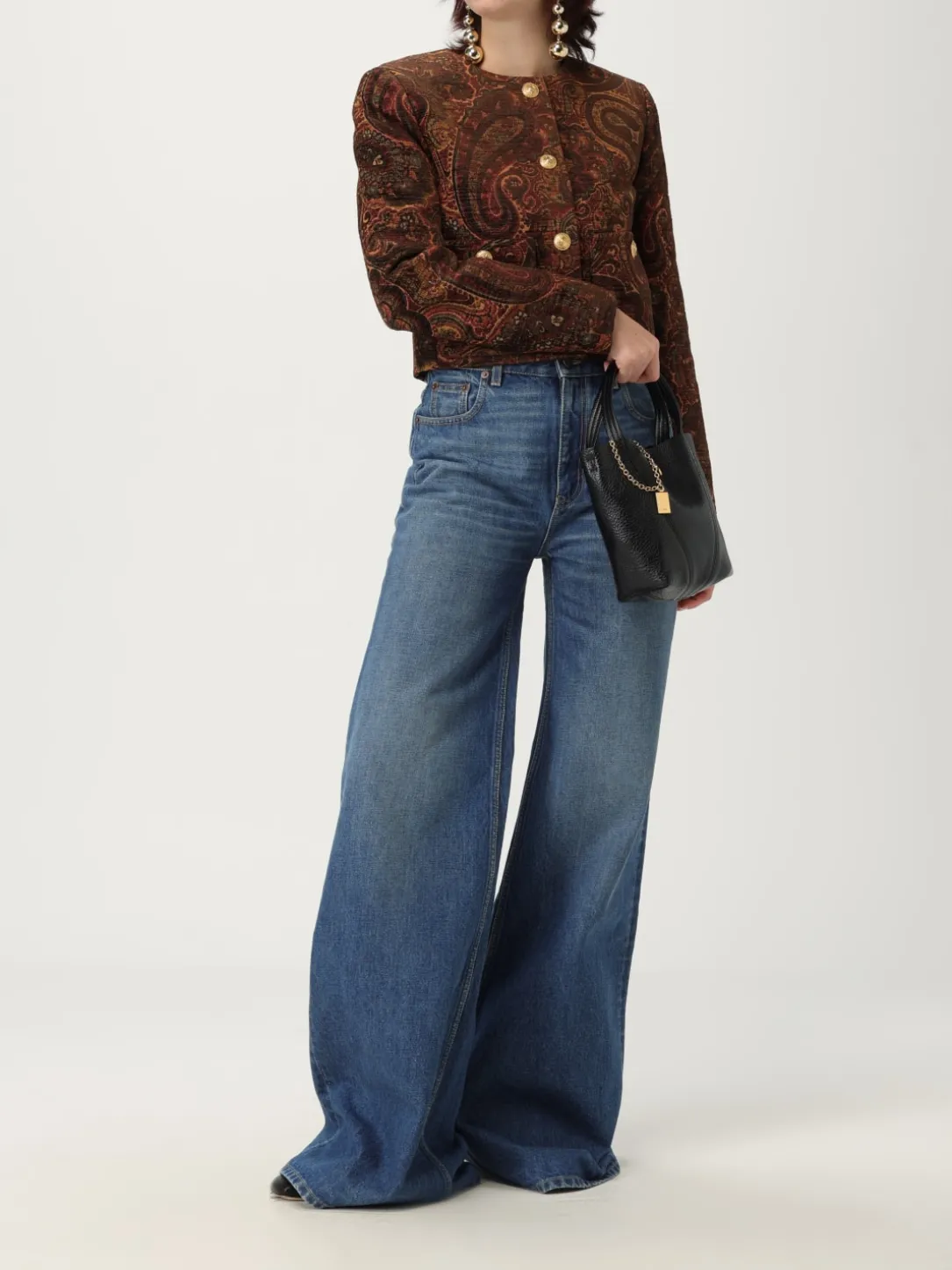 Borsa Spin Mini Chloé in pelle a grana