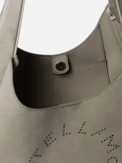 Borsa Stella McCartney in camoscio sintetico con logo traforato