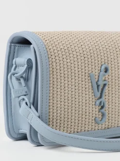 Borsa Summer V°73 in rafia e pelle sintetica