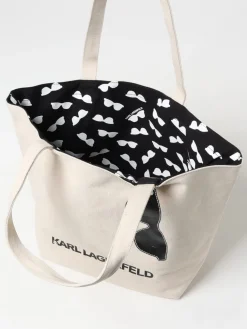 Borsa Sunglasses Karl Lagerfeld reversibile in canvas di cotone riciclato