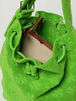 Borsa T Monogram Oversize Tory Burch in spugna di cotone