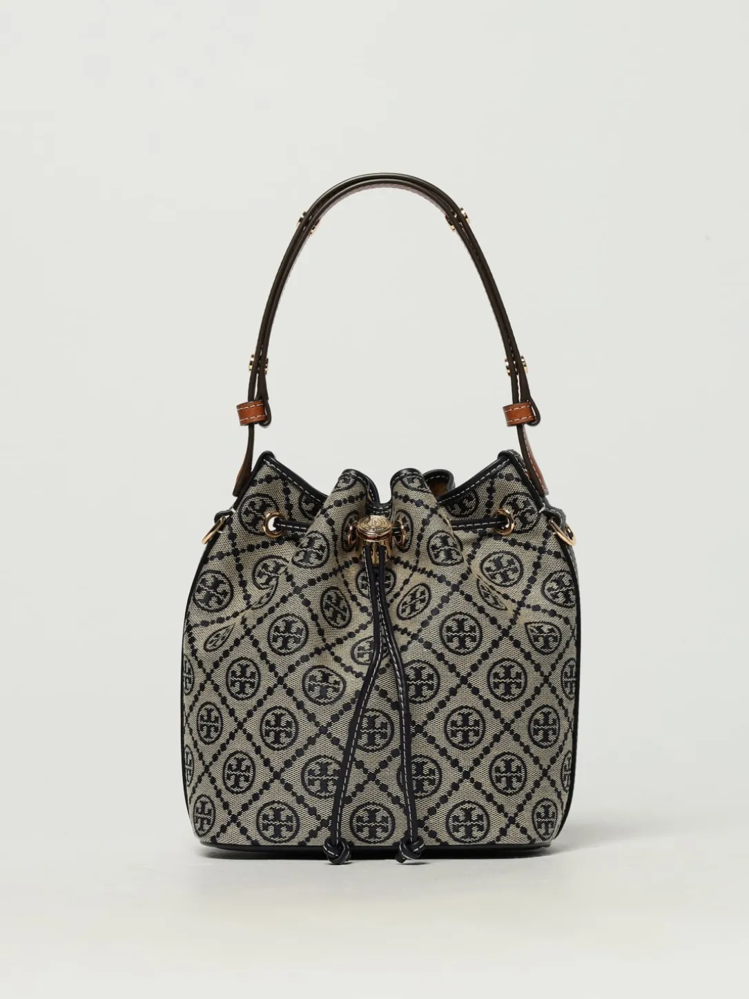 Borsa T Monogram Tory Burch in canvas jacquard