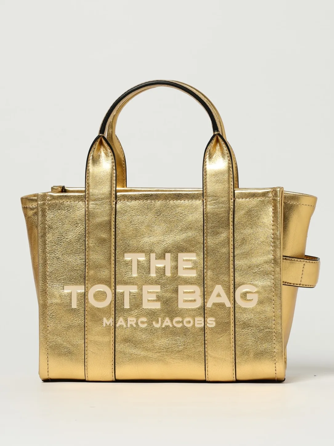 Borsa The Metallic Small Tote Bag Marc Jacobs in pelle laminata