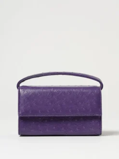 Borsa The Plum Baby OG Mabash in pelle vegana stampa struzzo