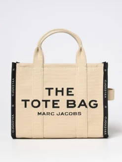 Borsa The Tote Bag Marc Jacobs in canvas con logo ricamato