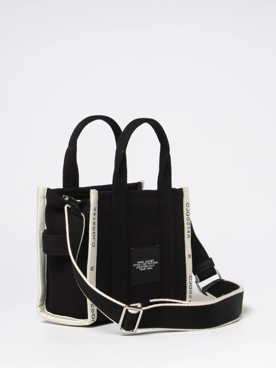 Borsa The Tote Bag Marc Jacobs in canvas con logo ricamato